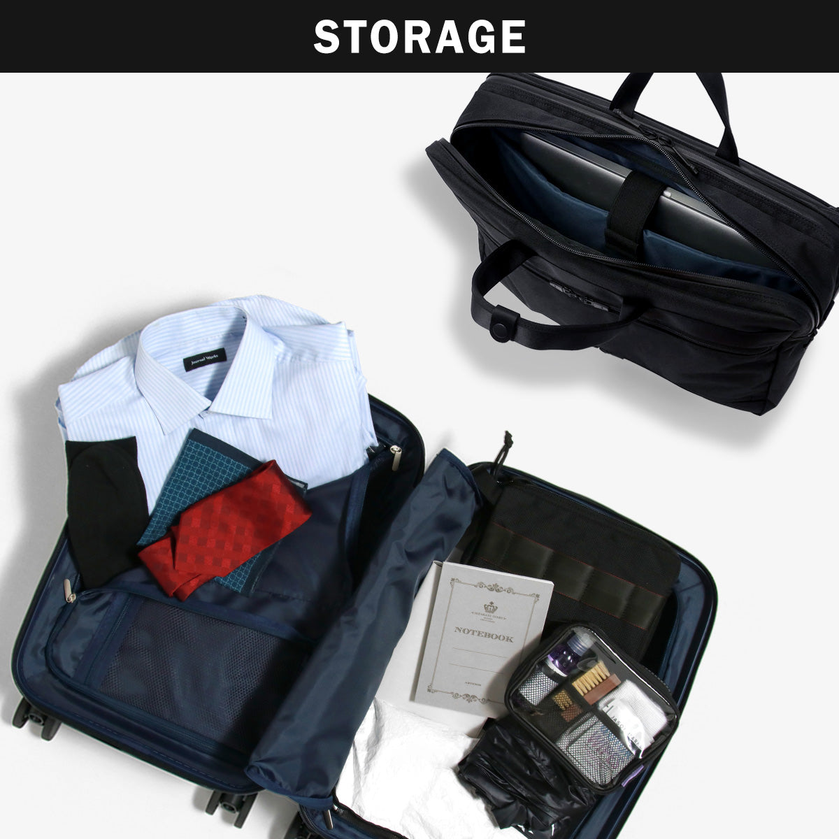 G1990 COMMUTE JOURNEY 2WAY BRIEFCASE + CARRY-ON SUITCASE B01001-03 G10001-01