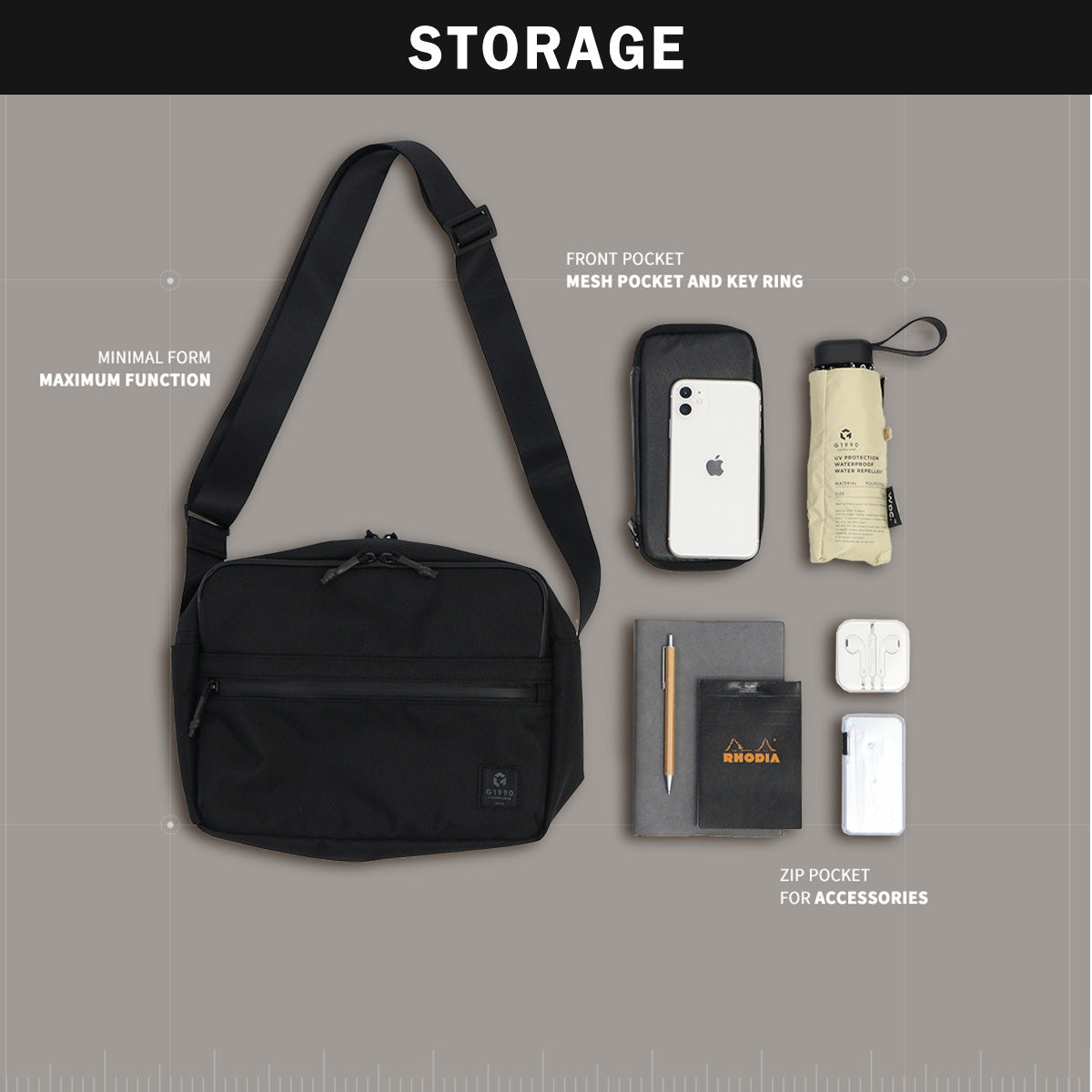 G1990 COMMUTE 2025 SHOULDER BAG B01001-07